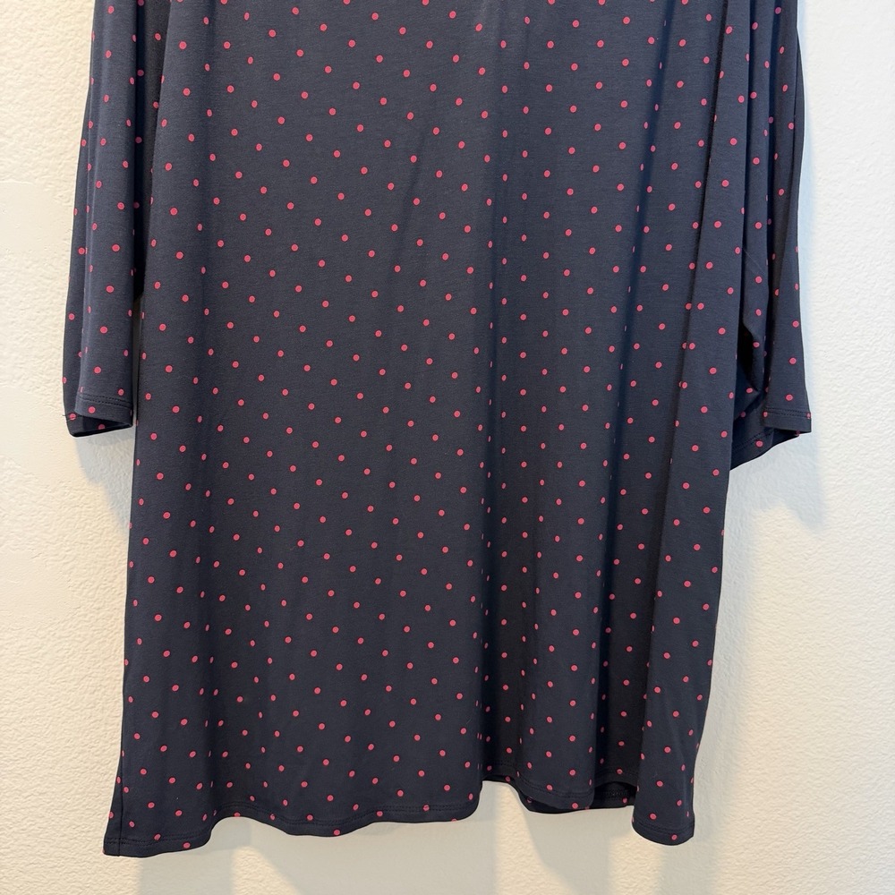 J.JILL Wearever Size-XL/P Women Dress A-Line Tunic Classic Dot Blue - Picture 8 of 12